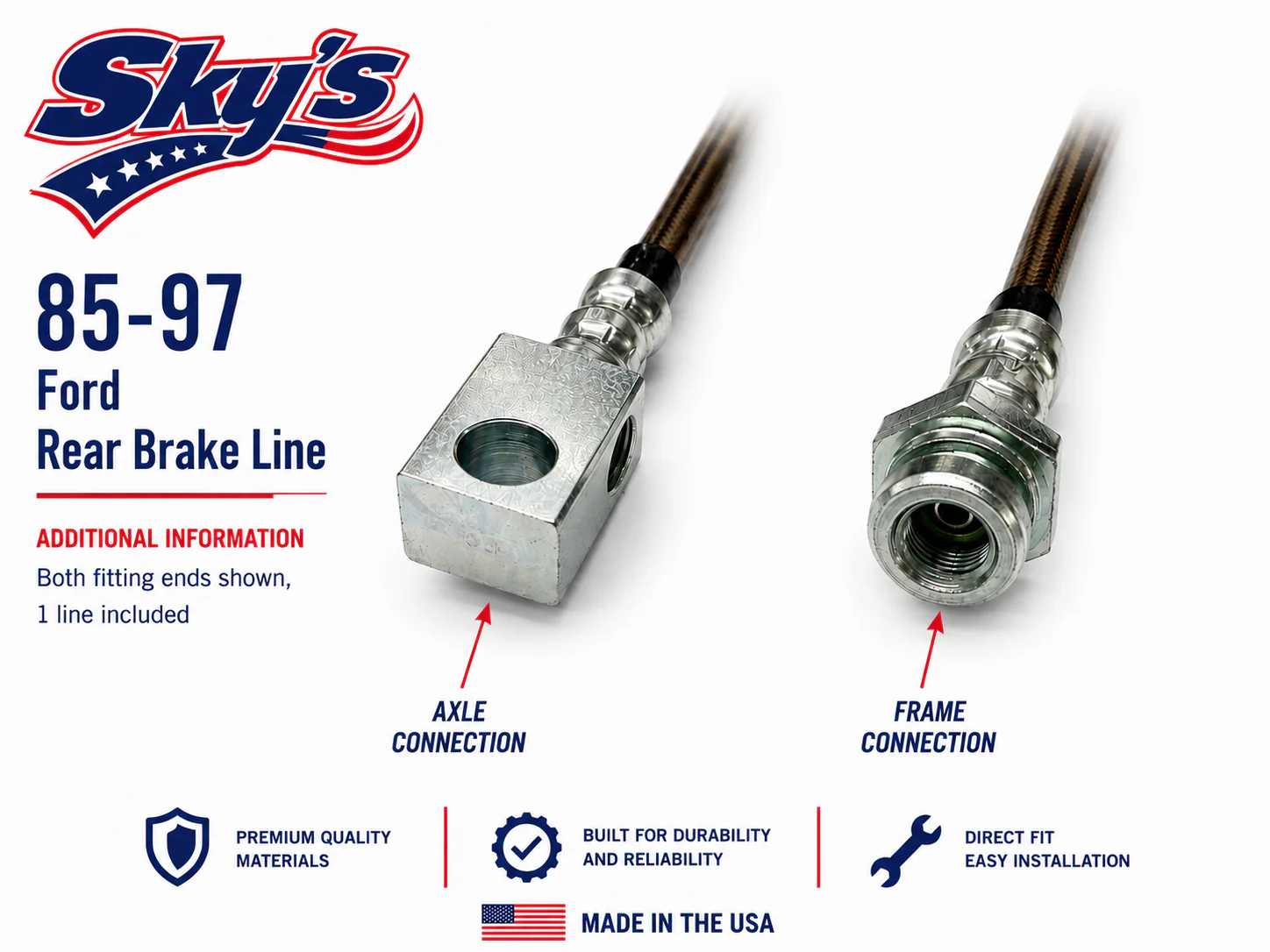 85-97 F-Series Dana 60 Brake lines - Image 3