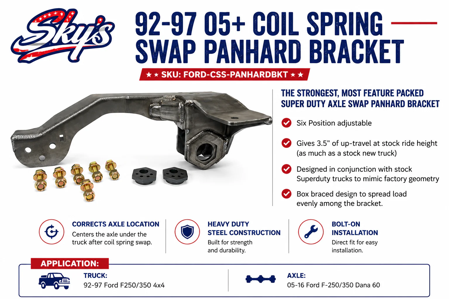 92-97 05+ Coil Spring Swap Panhard Bracket