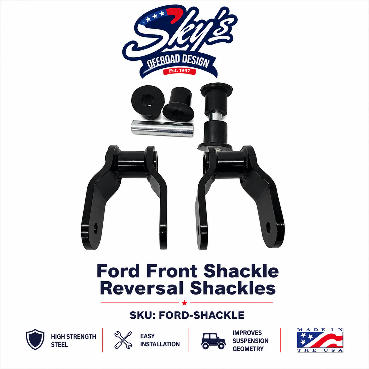 Ford Front Shackle Reversal Shackles