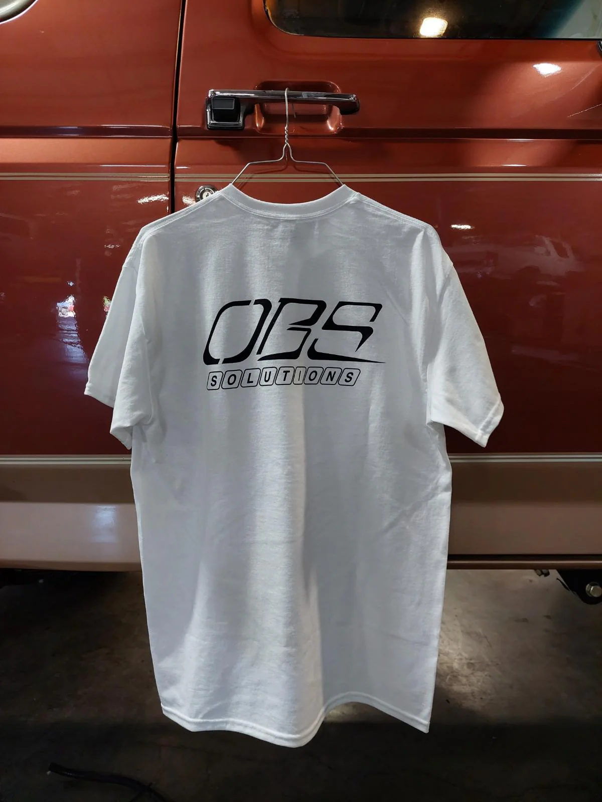 White OBS Solutions T-Shirt - Image 3