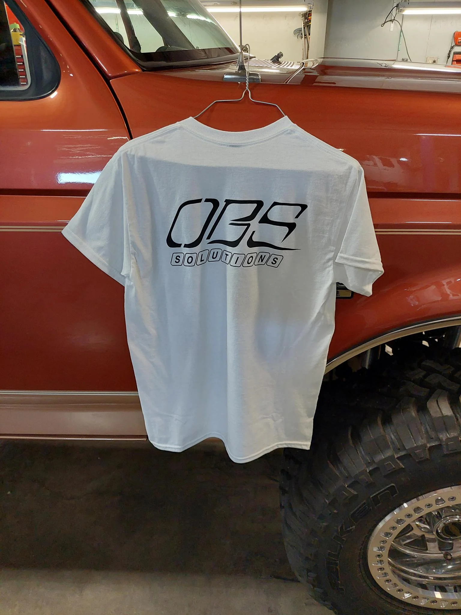 White OBS Solutions T-Shirt - Image 4