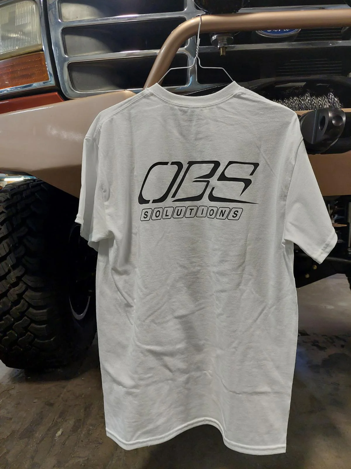 White OBS Solutions T-Shirt - Image 5